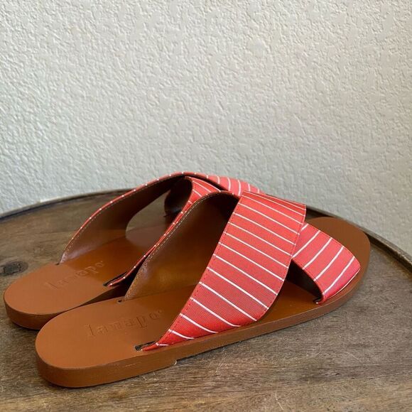 Lanapo Malta N6 Sandal Criss Cross Strap Canvas Leather Women’s 39 | US 8 - Picture 4 of 10